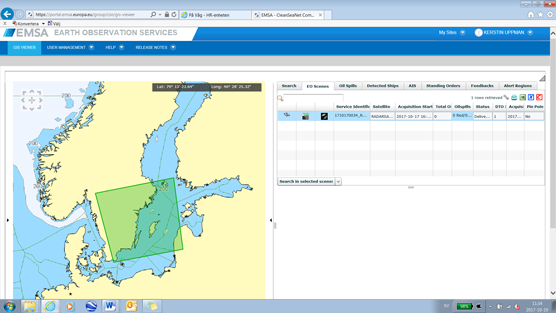 EMSA:s satellitrapport